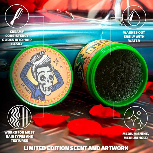 Suavecito Pomade | Spring Edition Original Hold Hair Gel - Medium Shine, Water-Based, 4 oz - El Dorado Scent