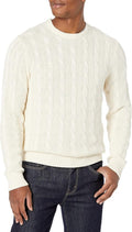 Goodthreads Men's Soft Cotton Cable Knit Crewneck Sweater - Comfortable & Stylish | Various Colors Available