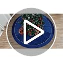 Blue Velvet Tree Skirt 72 Inch for 7.5-12 Ft Christmas Trees - Luxury Holiday Decor - Blue / 72inch