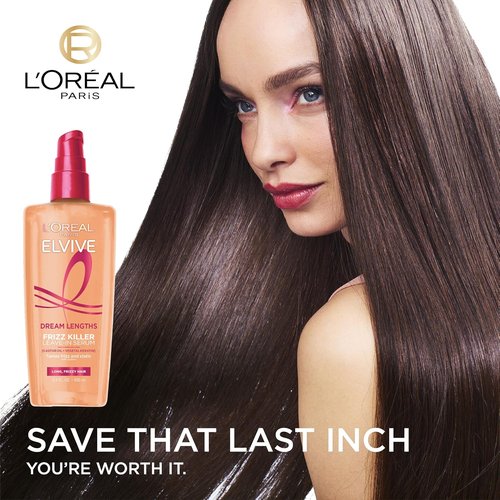 L'Oreal Paris Elvive Dream Lengths Leave-In Serum - Frizz Control, 3.4 Ounce