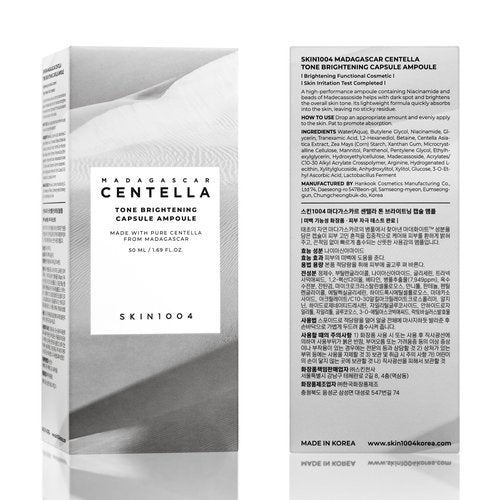 SKIN1004 Tone Balancing Capsule Ampoule, Valentine Gifts, Niacinamide Serum for Face, Korean Hydrating Facial Serum for Dark Spot & Skin Tone with Tranexamic Acid, Korean Skin Care (1.69 fl.oz)