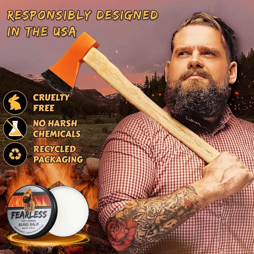 Claev Beard Balm - 100% Natural Conditioning & Styling Balm for Rugged Men | 2 oz, Shea Butter & Cedarwood Oil