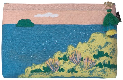 Danica Studio Women Small Zipper Cosmetic Makeup Bag, Haven, Small 8 X 5.5 Inches US