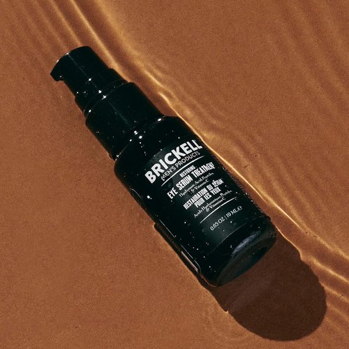 Brickell Men's Dark Circle Under Eye Treatment Serum - Natural Eye Gel to Reduce Dark Bags & Wrinkles | 0.65 Oz, Unscented
