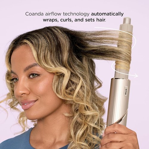 Shark FlexStyle Air Styling System - Powerful Hair Dryer Brush & Multi-Styler with Auto-Wrap Curlers | Stone HD430