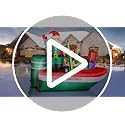 8 Ft Inflatable Christmas Santa Fishing on Boat with Built-in Lights - Outdoor Holiday Yard Decor