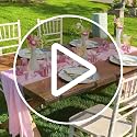 Pink Chiffon Table Runner Overlay 10 Pieces 27x120 Inches Rustic Wedding Decor - Pink