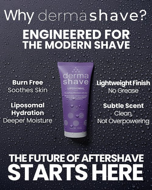 DermaShave - After Shave Lotion for Men - Great for Sensitive Skin - Liposomal Aftershave - No Greasy Feel, Clean Antiseptic Formula