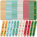 Gisafai 48 Pcs Christmas Gift Christmas Nail File Santa Emery Boards Hat Filler Manicure Tools for Stocking Stuffer Party Favor