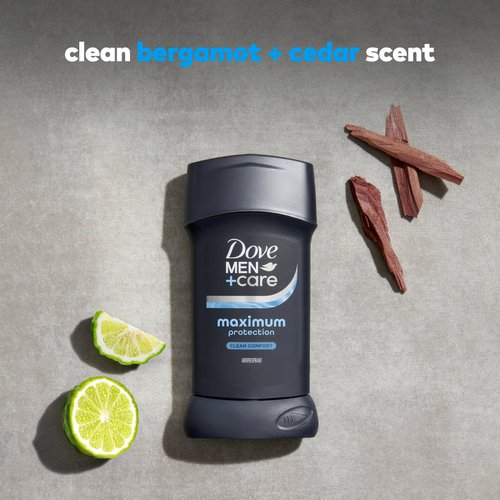 Dove Men+Care Invisible Solid Stick Clean Comfort Maximum Protection Deodorant For Men 96-Hour Comfort 2.6 oz