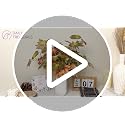 Artificial Maple Leaves Branches - Fall Decor for Thanksgiving & Halloween, 17.7in, Green-Yellow-Red
