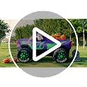 8 ft Halloween Inflatable Monster Truck with Pumpkins - Outdoor Yard Decor