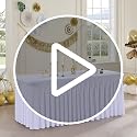 Red Spandex Tablecloth 6FT Rectangle Cover with Skirt - 6 Pack, Wrinkle-Free