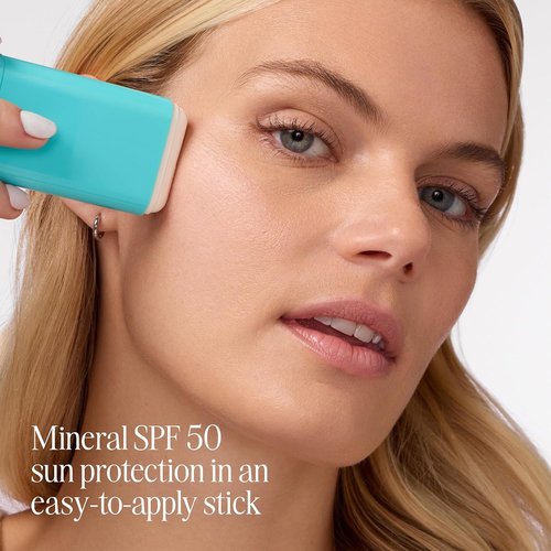 COOLA Organic Mineral Sunscreen Stick SPF 50 - Vegan, Gluten-Free Daily Skin Protection | 0.6 Oz