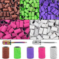 300Pcs Nail Sanding Bands, #80#120#150#180#240 Grit Sanding Bands for Nail, Professional Nail Drill Sanding Bands for Acrylic Gel Natural Nails, Nail Sanding Bands for Manicures&Pedicures