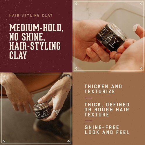 18.21 Man Made Hair Styling Clay - Original Sweet Tobacco Scent, Matte Finish | 2oz Size