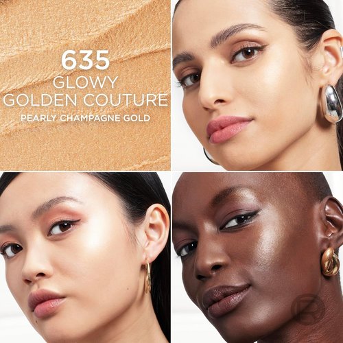 L'Oreal Paris True Match Lumi Highlighter Stick - Luminous Satin Glow for Face & Body | 635 Golden Couture, 0.17 Oz