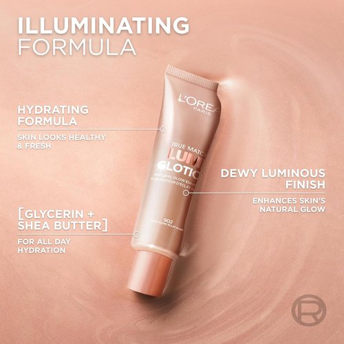 L'Oreal Paris True Match Lumi Glotion - Natural Glow Enhancer & Illuminator Drops, 904 Deep