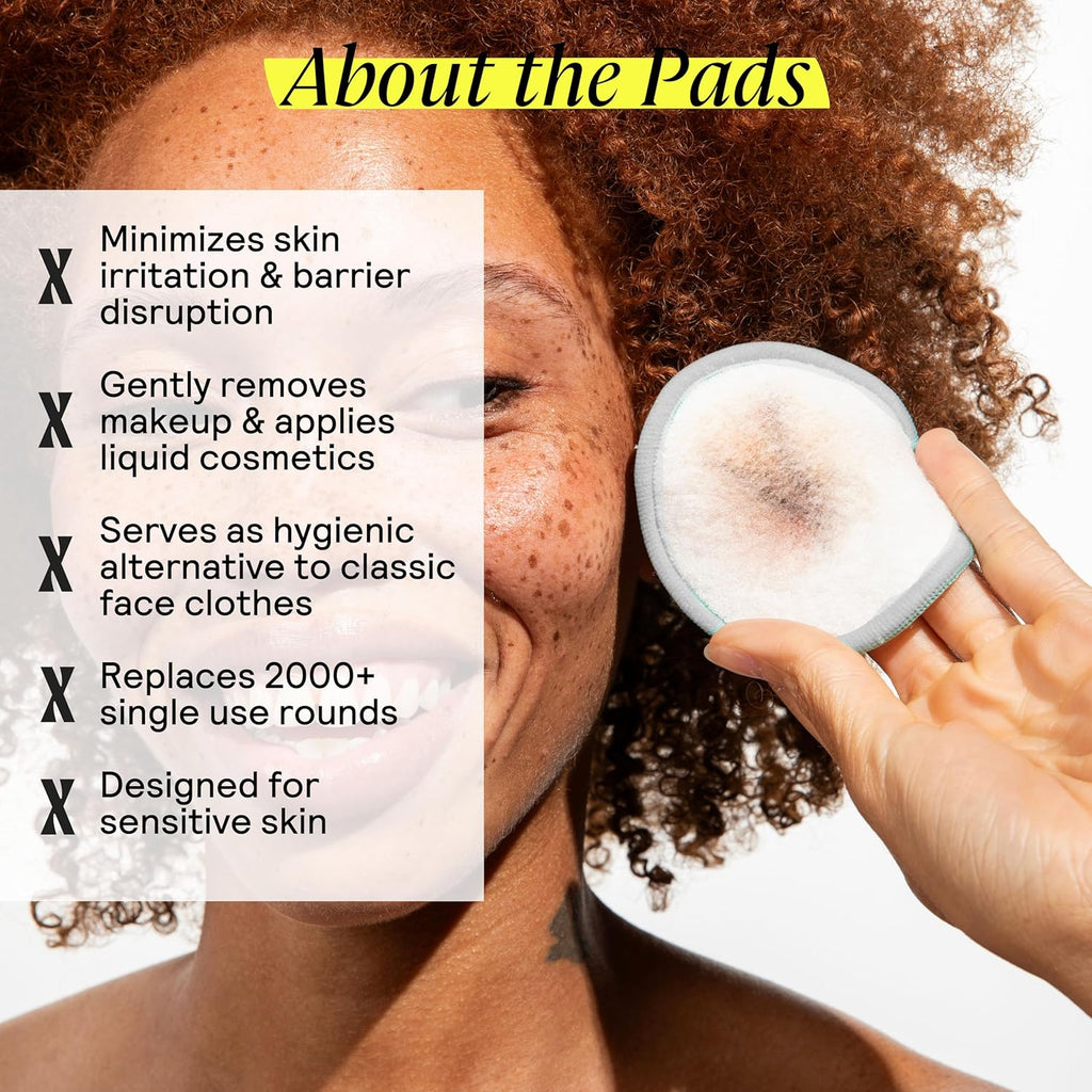 Untoxicated Ultra Soft Cleansing Pads - Reusable Bamboo Terry Rounds for Sensitive Skin - 10CT with Washable Storage Bag
