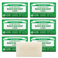 Dr. Bronner's - Pure-Castile Magic Bar Soap (Almond, 5 oz, 6-Pack) - Made with Regenerative Organic Certified Oils- For Face, Body & Hair, Gentle, Vegan Bath Soaps for Men & Women, Non-GMO