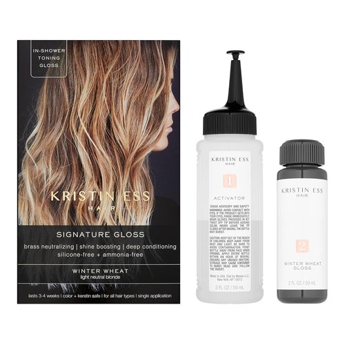 Kristin Ess Hair Gloss - Winter Wheat Light Neutral Blonde | 4-Week Semi-Permanent Color & Shine Conditioner