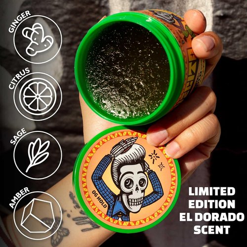 Suavecito Pomade | Spring Edition Original Hold Hair Gel - Medium Shine, Water-Based, 4 oz - El Dorado Scent