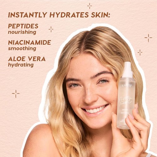 ColourPop Pretty Fresh Makeup Prep & Set Duo - Weightless Cream-Gel Primer & Ultra-Fine Mist Setting Spray for Hydration & Shine Control