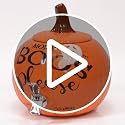 Halloween Pumpkin Ceramic Beverage Dispenser with Spigot - 11 Inch