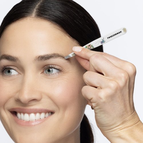 Tweezerman Mulan Slant Tweezer - Eyebrow Tweezers for Women and Men