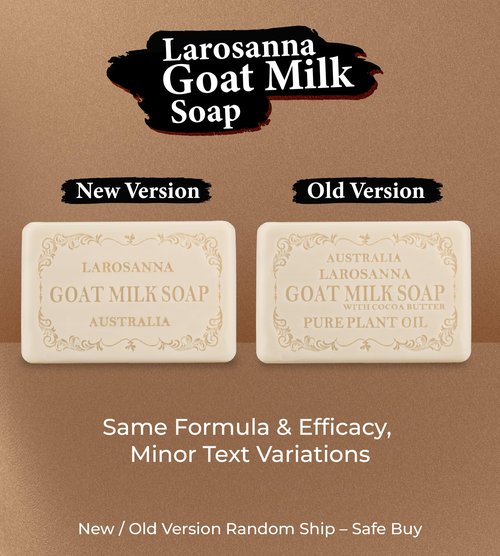 larosanna Australian Goat Milk Soap,Helps Moisturize,Smooth & Cleanse Skin,Triple-milled Bar Soap with Cocoa Butter,Aloe Vera and Pure Plant Oil,Body Soap Bars 6.3 oz for Adults & Babies,Pack of 4