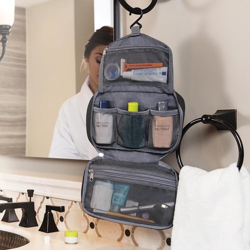 Travelon Compact Hanging Toiletry Kit - Organized Travel Solution | Durable & Lightweight Design