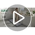 LUMI Anti-Fatigue Kitchen Floor Mat - Leaf Grey, 40 x 20 Inches, Extra Thick Cushioned
