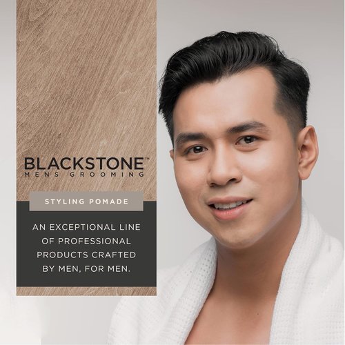 Blackstone Men's Grooming Hair Styling Pomade - Medium Hold & Natural Shine | Bourbon + Cedar (4 oz)