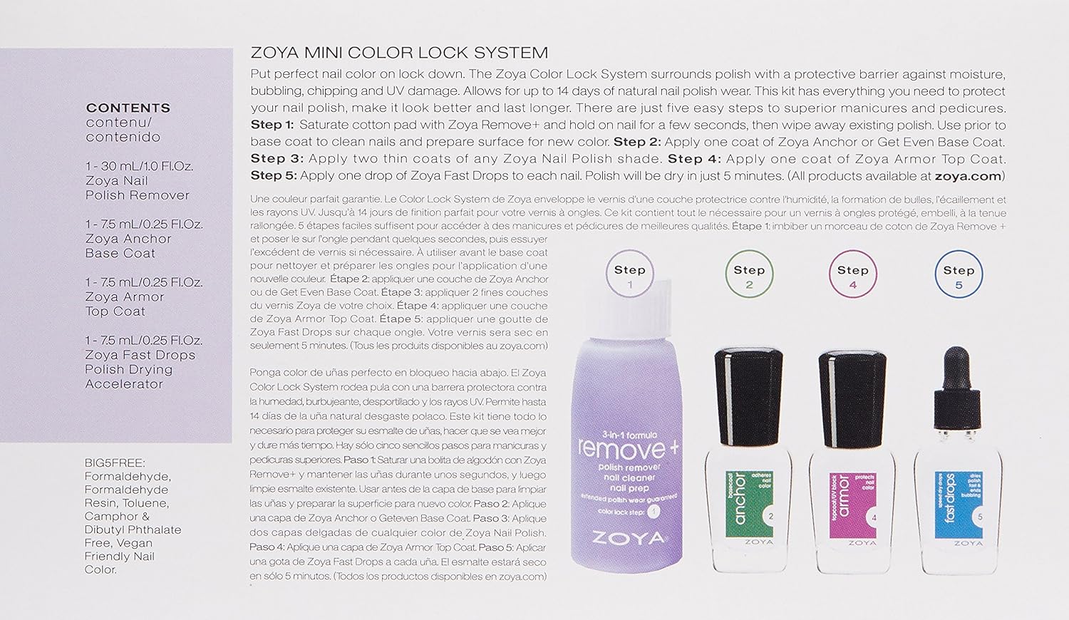 Zoya Mini Nail Polish Kit - Vibrant Colors for Perfect Manicure | 4-Piece Set