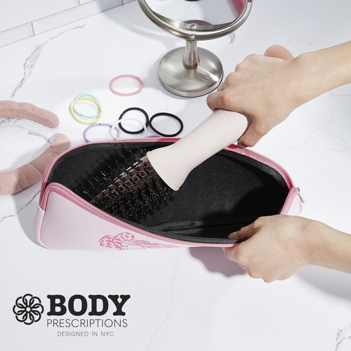 Body PrescriptionsHair Tools Caddy with Stylish Design, Heat Resistant and Hand-Washable Neoprene Hair Styling Tools Case, Pink Cowgirl