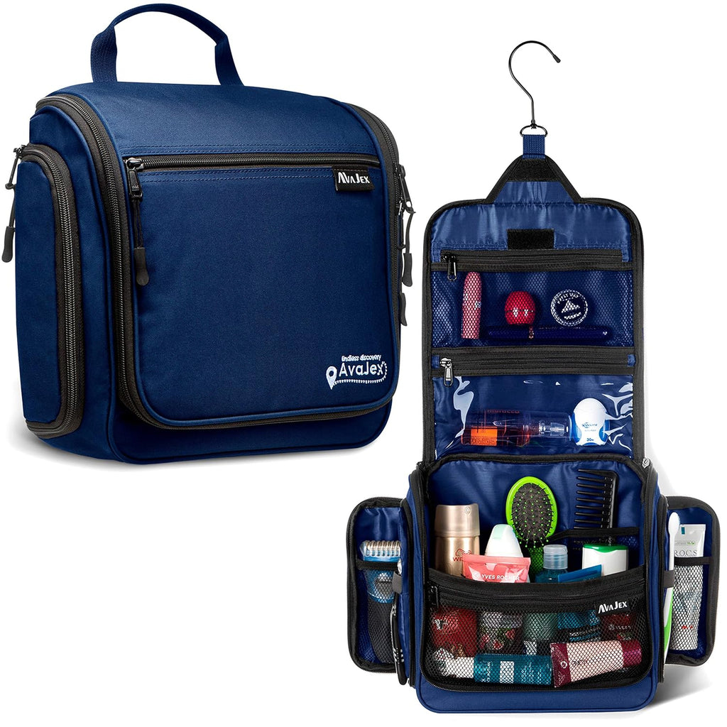 Travel Toiletry Bag | Large Waterproof Organizer for Men & Women - 19 Compartments, 10.6”x10.6”x3.2”