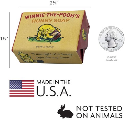 Unemployed Philosophers Guild Hunny Soap - Pooh Bear Themed, Made in USA, 2oz Travel Size