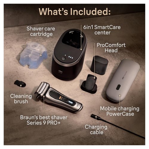 Braun Series 9 PRO+ Electric Shaver - 5 Pro Shave Elements & ProComfort Head for Ultimate Grooming