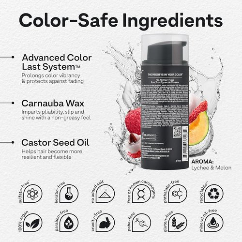 Colorproof Fiber Blast Texture Crème - Hydrating Non-Greasy Hair Cream | 3.4 Fl. Oz. Travel Size with Lychee & Melon Scent