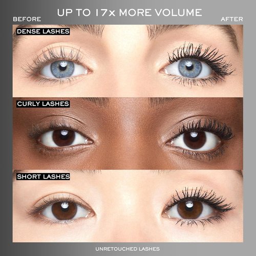 Lancôme Hypnôse Drama Extreme Waterproof Mascara - 17x Volume & 48 HR Wear - Ultra Black for Dramatic Lashes