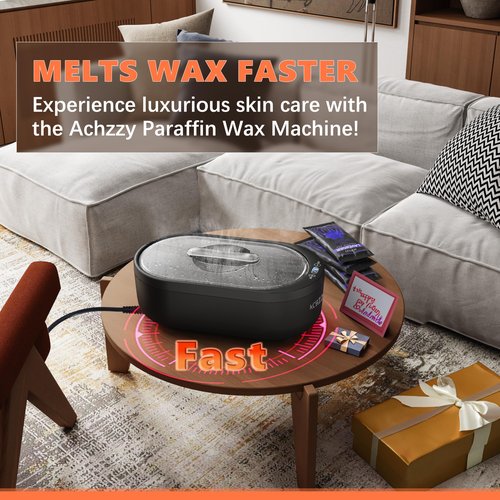 Achzzy Paraffin Wax Machine for Hand and Feet - 2000ml Paraffin Wax Warmer, Temperature and Reservation Mode, thermostatic Warmer, Nourishing and Moisturizing, Ideal for Home Paraffin Baths (Darkgray)