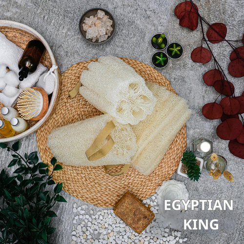 Natural Egyptian Loofahs Exfoliating Scrubber for Shower, Natural Loofah Sponge Body Scrubber, Deep Clean & Invigorate Your Skin, for Men and Women (Natural Loofah, 3, Count)