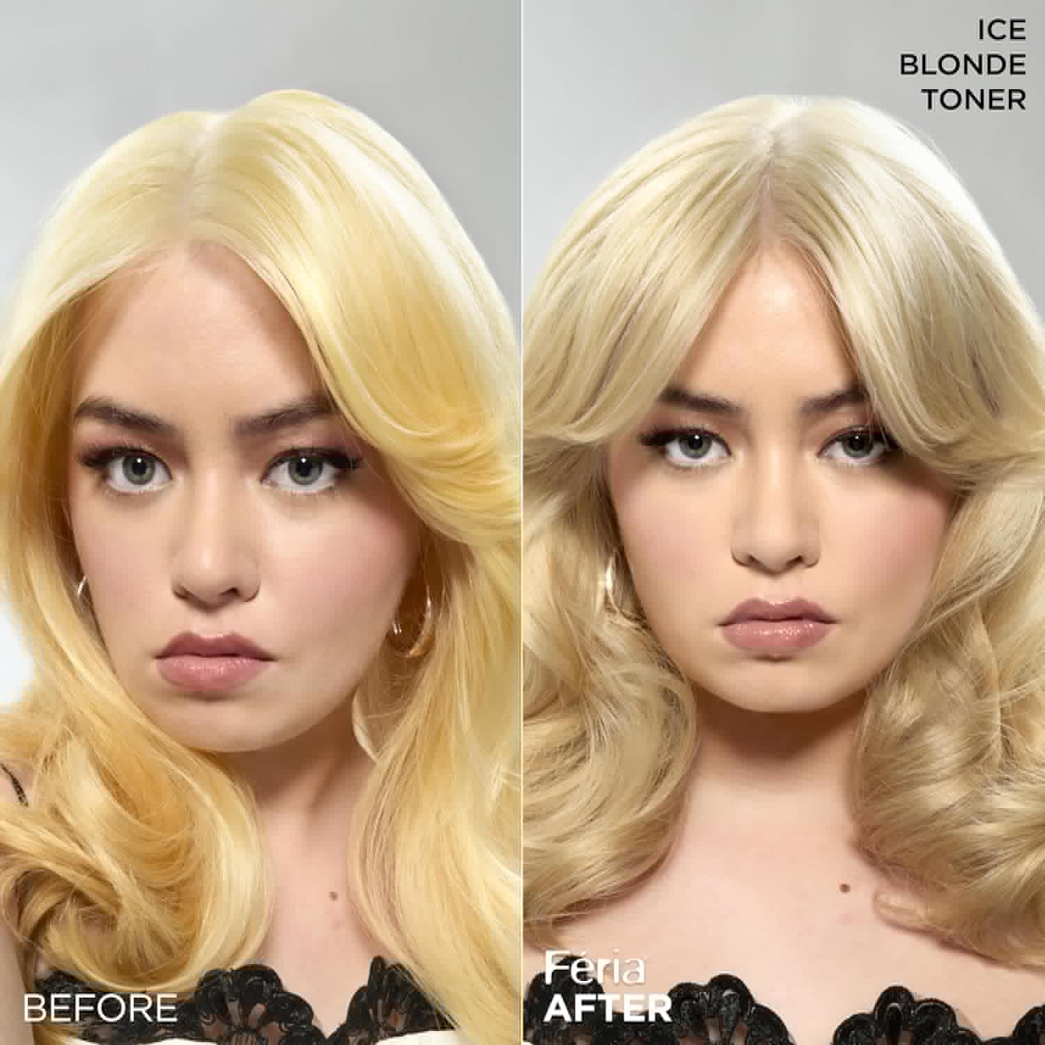 L’Oreal Paris Feria Hair Toner - Long-Lasting Ice Blonde Color | Ammonia-Free Demi-Permanent, 1 Application