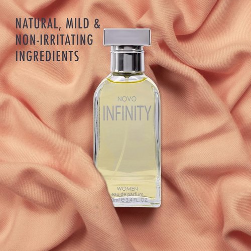 NovoGlow Infinity Eau De Parfum for Women - 3.4 Oz | Refreshing Citrus Floral & Musk Fragrance, Perfect Gift