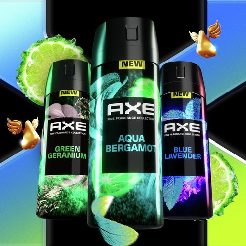 AXE Fine Fragrance Collection Premium Deodorant Body Spray for Men Aqua Bergamot 3 Count with 72H Odor Protection and Freshness Infused with Aqua, Bergamot, and Sage Essential Oils 4 oz