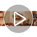 18-Inch Fall Wreath with Owl, Pumpkin & Lights - Rustic Autumn Decor