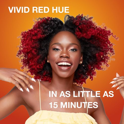 Creme of Nature Pure Honey Hair Dye - Hydrating Semi-Permanent Color Boost in Fire Red, 3 fl oz