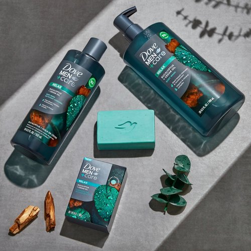 DOVE MEN + CARE Plant-Based with Eucalyptus and Moisture for men`s skin, 5 Ounce (pack of 4)