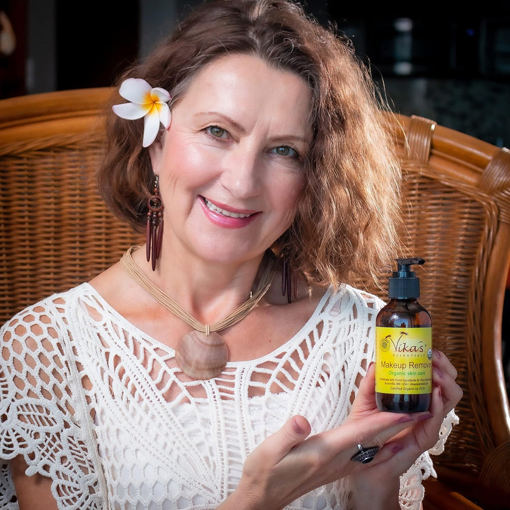 Vika's Essentials Organic Makeup Remover - EWG Verified & Certified, Gentle Formula