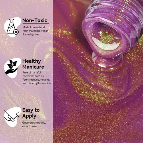 Makartt Cat Eye Gel Nail Polish - 10ml 3D Holographic Glitter Cateye Gel Polish with Magnet, Noble Purple, Long-Lasting UV/LED Soak Off for Salon & DIY - Lady Finger Grape